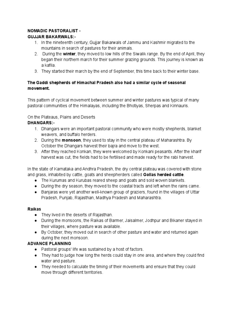 Deepak Sir Ch 5 History Pdf Pastoralism Agriculture