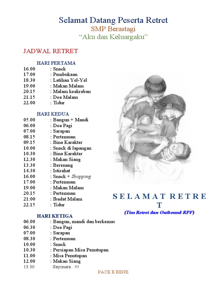 Jadwal Retret SMP Berastagi 3 Hari | PDF