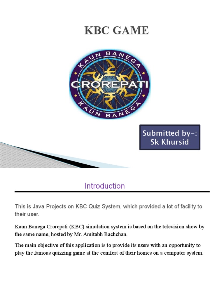 of KBC Game | PDF | Java (Programming Language) | Java Virtual Machine