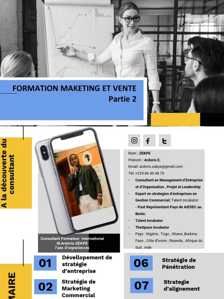 Formation en Stratégies Marketing et Vente | PDF | Gestion stratégique ...
