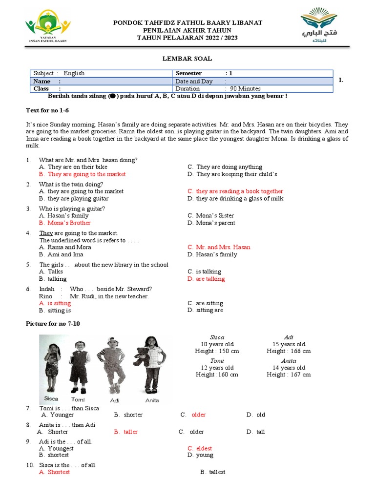 Soal Pat B Inggris Kelas 8 Pdf