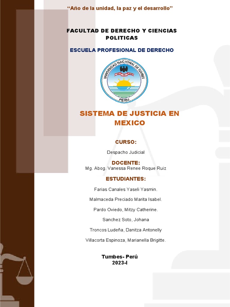 Sistema de Justicia en México 2023 | PDF | Judicaturas | Legislador