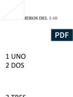 Numeros 1-10 en Español