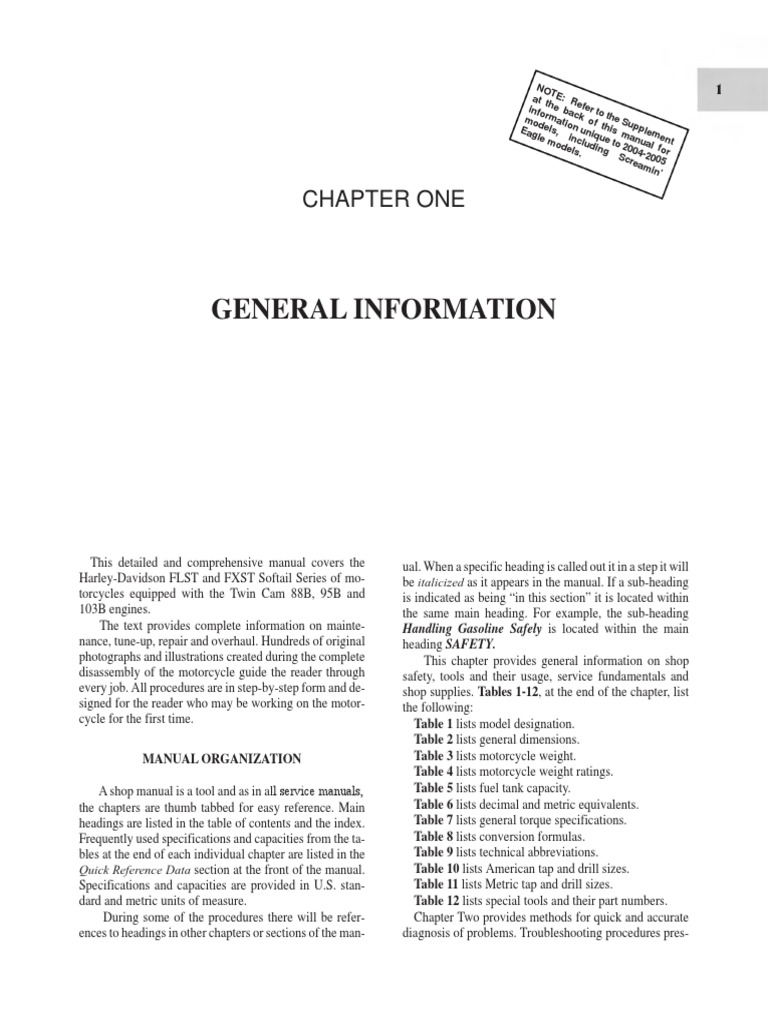2000 SOFTAIL SERVICE MANUAL visual data 3