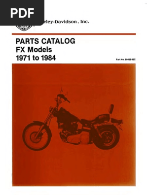 HD Parts Catalog 99455 83C FX Models 1971 1984 Opt | PDF