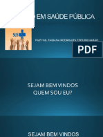 Aulas Iniciais Gestão em Saúde Pública