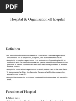 Hospital and Organisation of Hospital