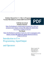 C How To Program Early Objects Version 9th Edition by Deitel ISBN Solution Manual