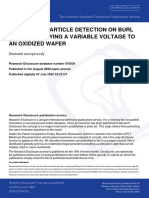 Rd676039-Sub Micron Particle Detection On Burl Tops by Applying A Variable Voltage To An Oxidized Wafer