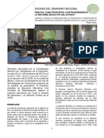 Conclusiones Seminario Nacional de La CNTE "Educación Alternativa Como Propuesta Contrahegemónica Ante La Reforma Educativa Del Estado"