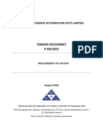 Tender Document P-09/2022: Pakistan Revenue Automation (PVT) Limited