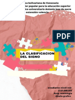 LA CLASIFICACION DEL SIGNO