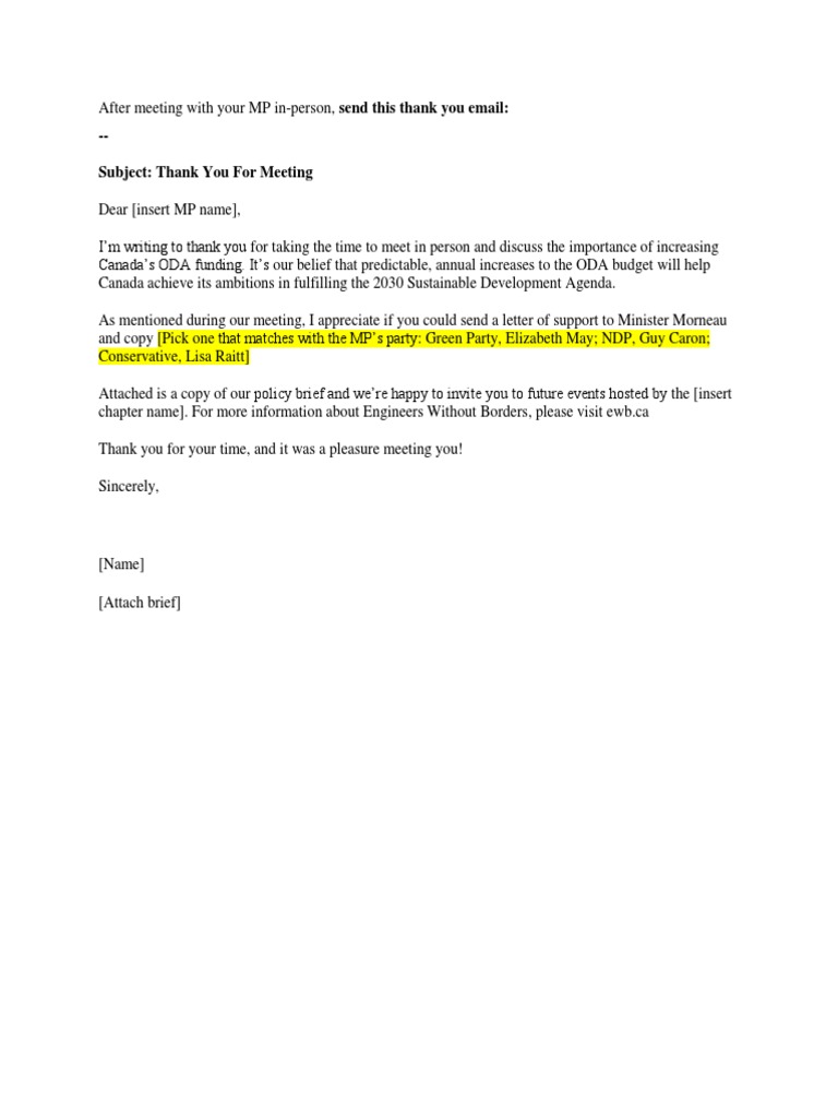 Thank You Email After Meeting MP | PDF | Career & Growth | Computers