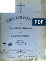 Rdos. Misión Religiosa en BGA 1909 A 1910