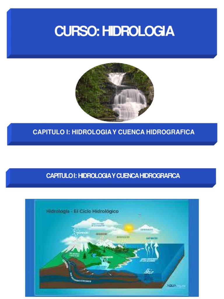 Curso de Hidrología y Cuencas | PDF | Cuenca de drenaje | Agua