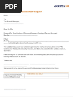 Request Letter For Activation of Account | PDF