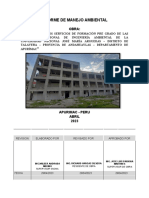 Informe de Manejo Ambiental