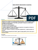 Resolvemos Problemas Hallando El Término Desconocido en Ecuaciones