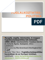 Foglalkoztatás Politika (Nappali) 2013