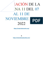 07 Al 11 de Noviembre: Semana 11