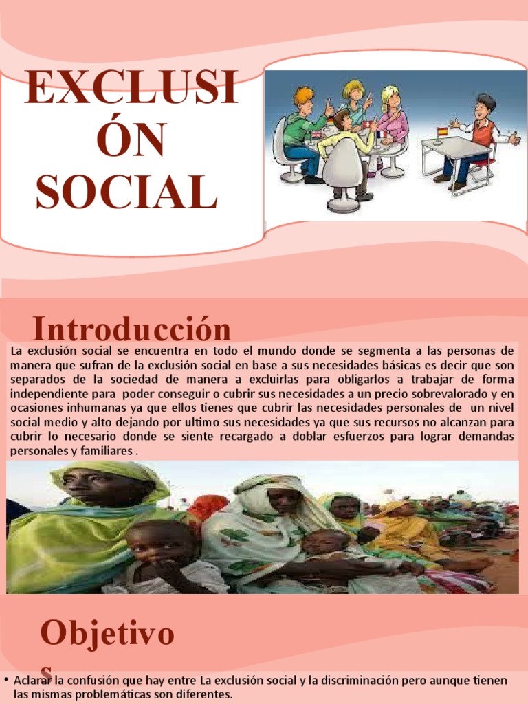 Exclusión Social Expocicion Equipo 2 PDF Exclusión social Pobreza