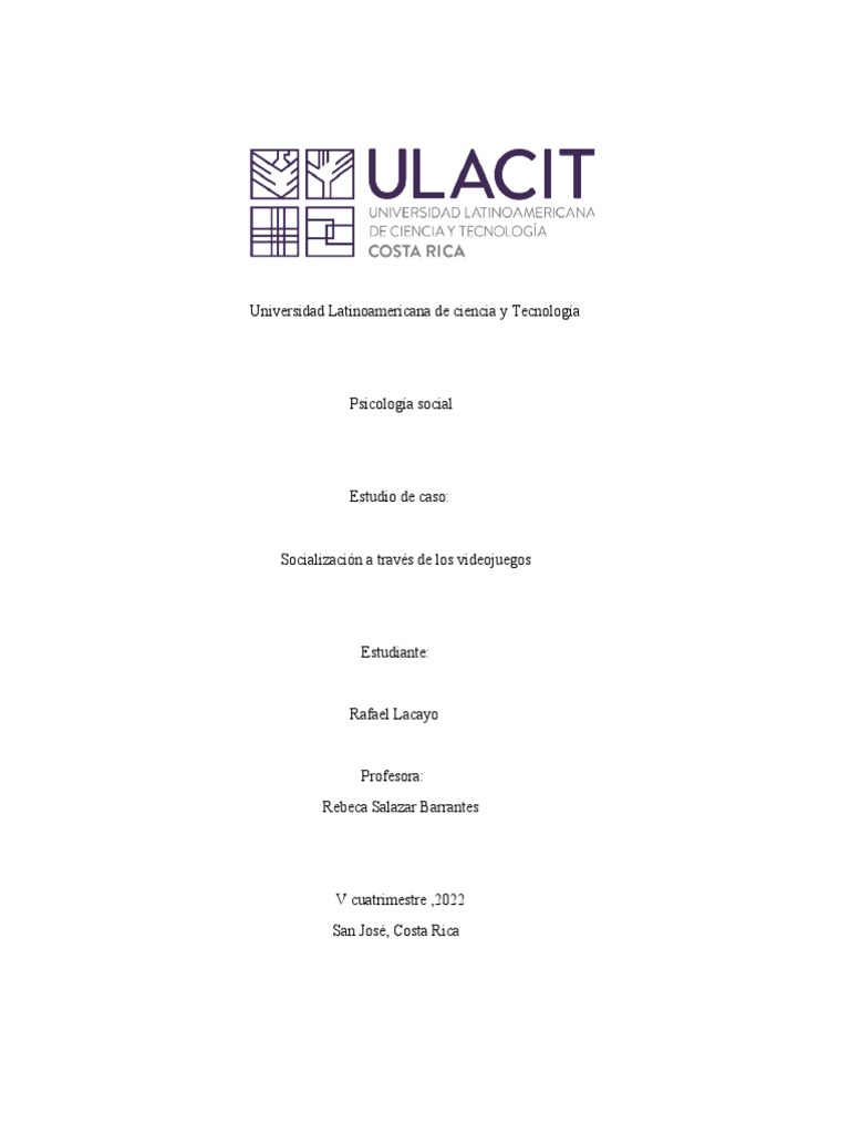 Socializacion A Traves de Los Videojuegos PDF Socialización
