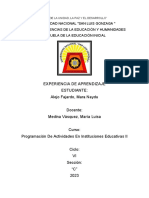 Experiencia de Aprendizaje Informe Alejo Fajardo