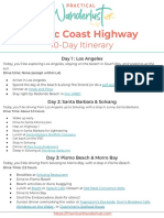 California Highway One Itinerary