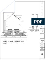 Corte A-A de Galpon de Gestacion: ESCALA 1:25