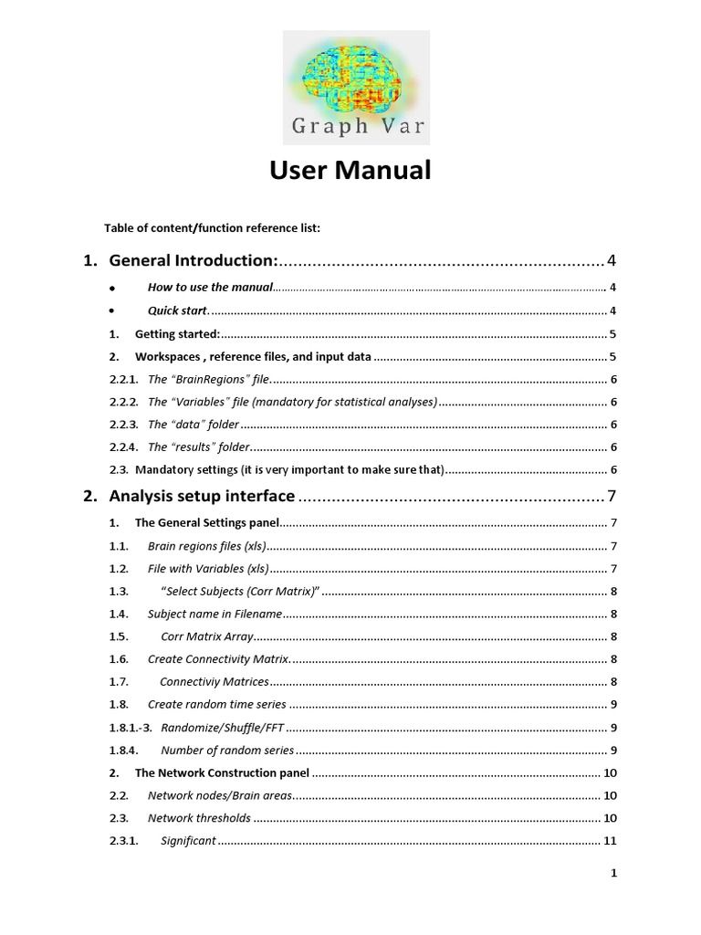 GraphVar Manual Download Free PDF Matrix (Mathematics) Computer File