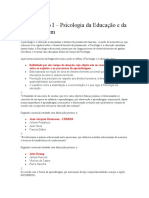 Questionário I - Psicologia Da Educação e Da Aprendizagem - TOTAL 16