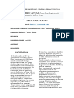 Elaboracion de Un Articulo Cientifico de Investigacion