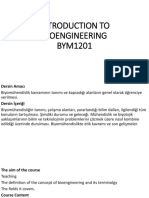 Introduction To Bioengineering BYM1201