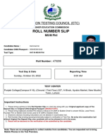 Etc Roll Number Slip