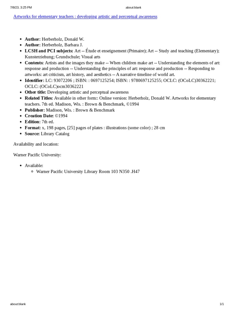 Art Teacher Portfolio Template PDF