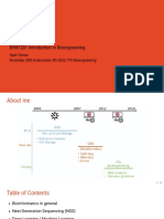 Bioinformatics: BYM1201 Introduction To Bioengineering