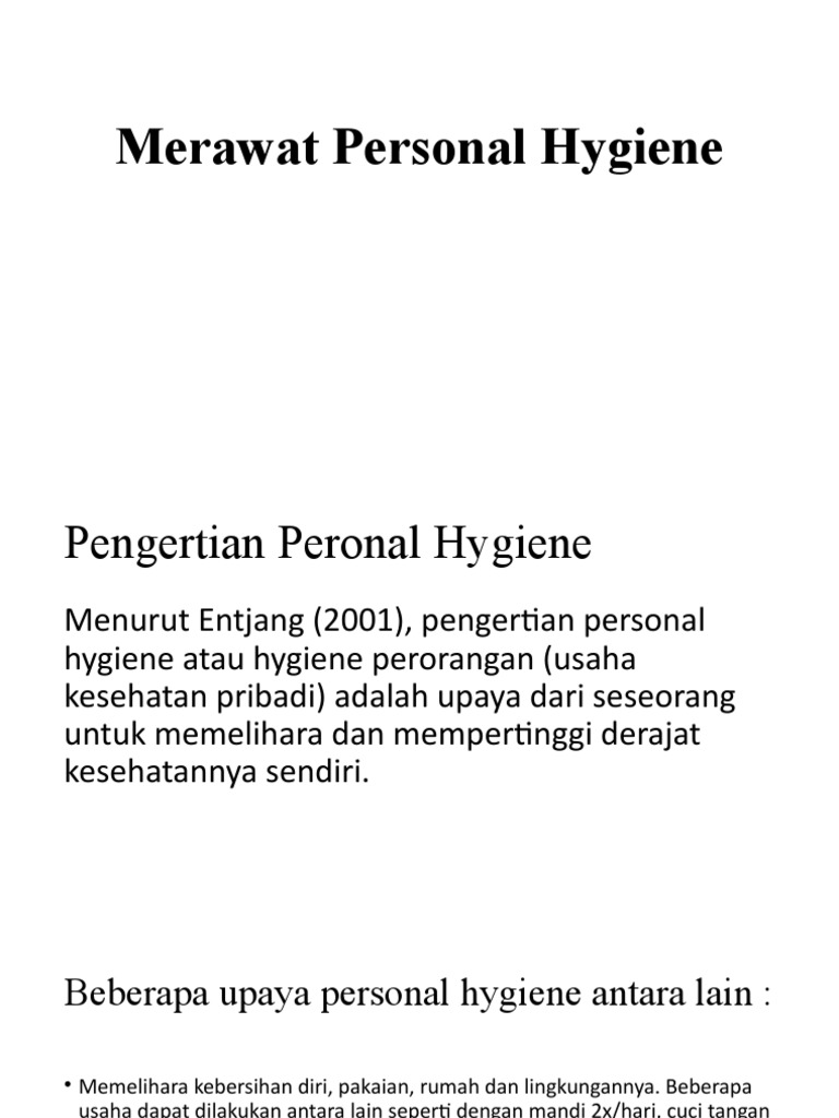 Merawat Personal Hygiene | PDF