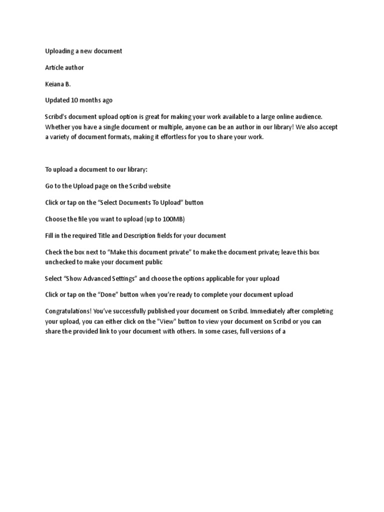How to Upload Documents on Scribd | PDF | Computers