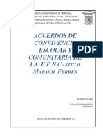 Acuerdos de Convivencia Escolar Y Comunitaria de La E.P.NCastulo Marmol Ferrer AÑO ESCOLAR 2022-2023