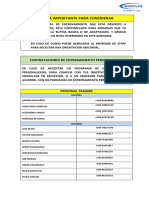 Nota Importante para Considerar: Contrataciones de Entrenamiento Personalizado