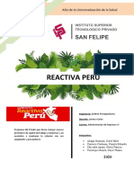 Programa Reactiva Perú (Karol Aliaga, Kamila Carrasco y Thania Tuirotupa)