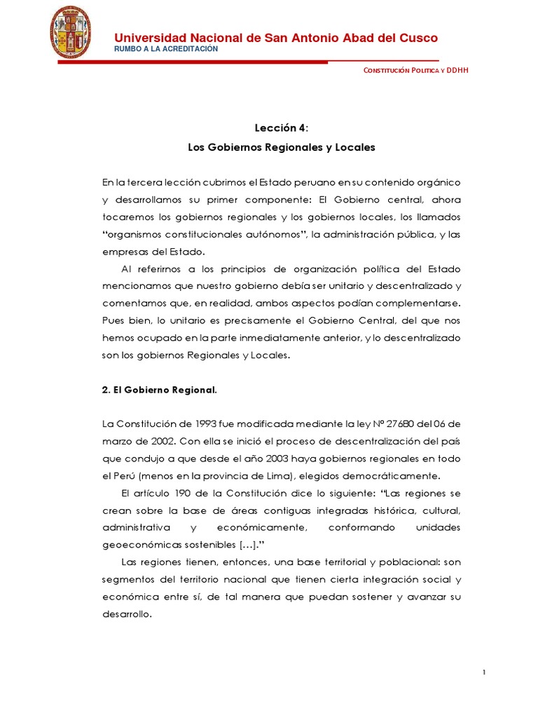 Gobiernos Regionales y Locales en Perú | PDF | Alcalde | Gobierno local