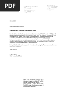 KPMG Australia Partnership Agreement 2022