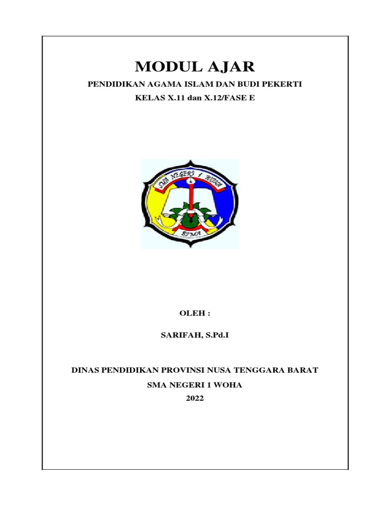 Modul Ajar Kelas X Pendidikan Agama Islam Fase E Pdf