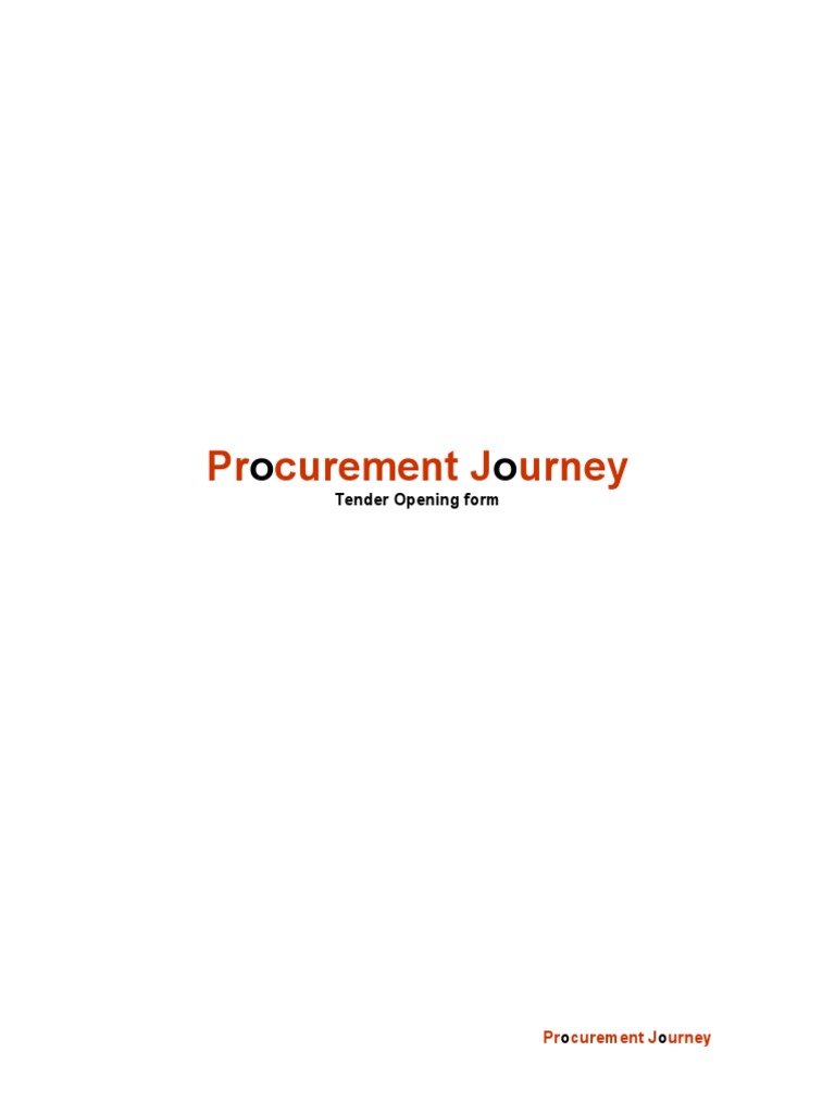 Tender Opening Form Document | PDF