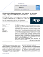 Eicosapentaenoic and Docosahexaenoic Acids, Cognition, and Behavior in