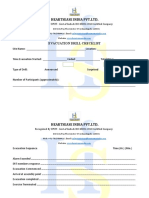 Evacuation Drill Checklist