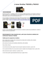 Reset Toner Brother TN2420 y TN2410