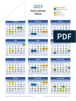 2023 Academic Calendar - PP&HH New