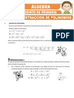 Adicion y Sustraccion de Polinomios para Quinto de Primaria